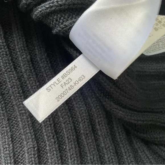 J. Crew Black Short-Sleeve Ribbed Turtleneck Sweater - Picture 7 of 8